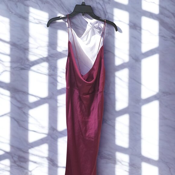 Maroon Slip Maxi Dress | Silky Feel | Elegant & Timeless Look 💋 - Picture 1 of 11